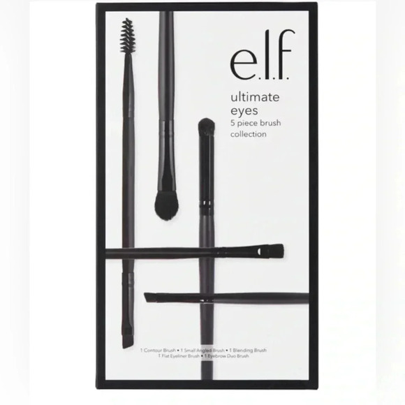 e.l.f Ultimate Eyes 5 Piece Brush Collection NWT Cruelty Free and Vegan - Picture 1 of 3